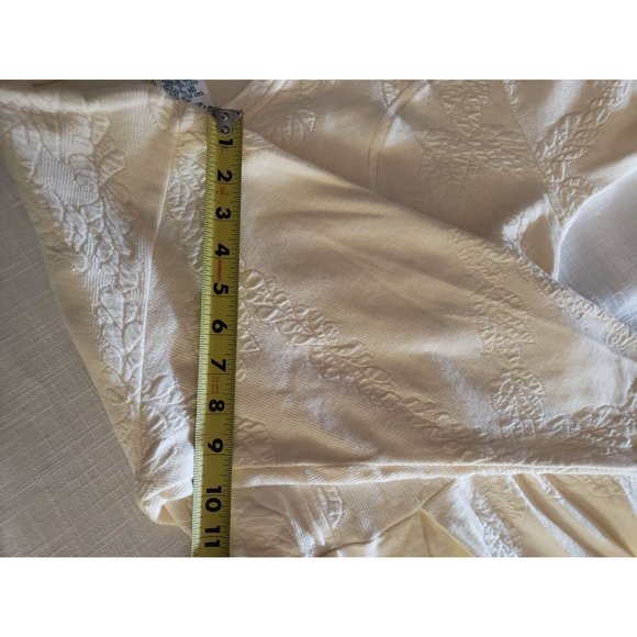 Moda INTL vintage skater dress size Medium long sleeve quilted cream - Picture 8 of 13